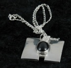 pendentif cabochon noir