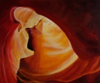 Fleur minérale - huile sur panneau 50 X 41 cm