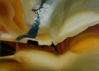 Paisage caché - huile sur toile - 73 X 54 cm (20 P)