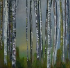 Boulots au prntemps - huile sur toile 50 X 50 cm