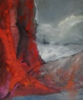 L'affaire rouge (introspection) - huile sur toile 54 X 65 cm (15 F)